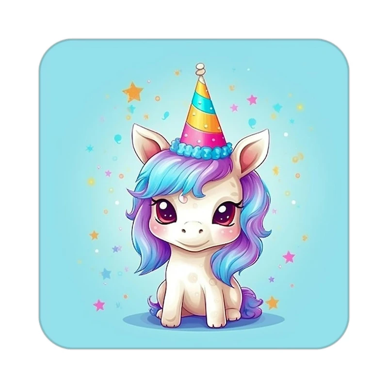 زیر لیوانی کاکتی طرح اسب تک شاخ و یونیکورن مدل mp29590