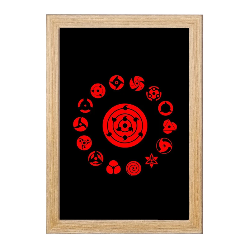 تابلو خندالو مدل شارینگان ها انیمه ناروتو Naruto  کد 11276