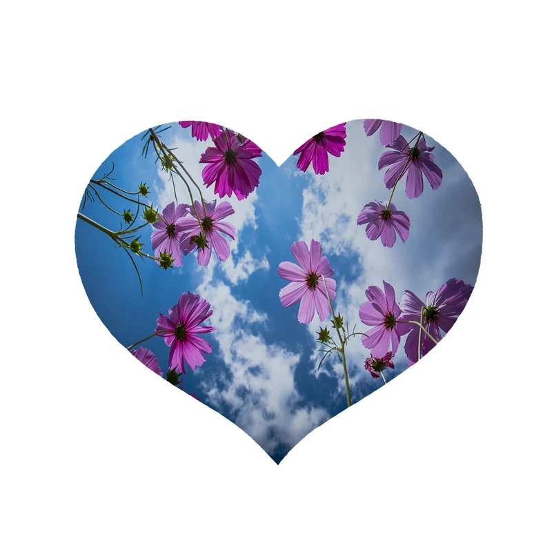 پادری مدل قلب طرح گل کد 5594 سایز 90x90 سانتی متر 