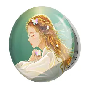 آینه جیبی خندالو طرح دخترانه مدل تاشو کد 25617 