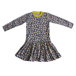 پیراهن دخترانه مدل گلهای بهاری 0524