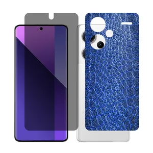 Glass Together model privacy Screen Protector Suitable for Xiaomi Redmi Note 13 Pro Plus Mobile Phone with Back cover sticker