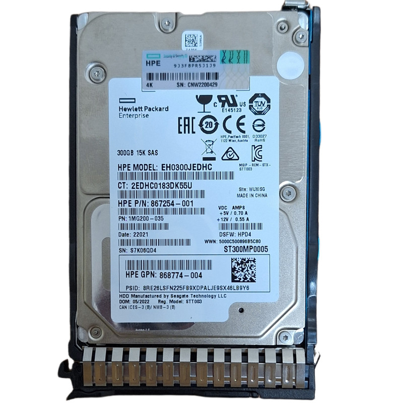اس اس دی اینترنال اچ پی ای مدل  HPE 300GB 15K SAS 2.5INCH DS ظرفیت 300 گیگابایت