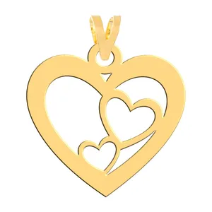 آویز گردنبند طلا 18 عیار زنانه فرشته مدل قلب WNL-000369