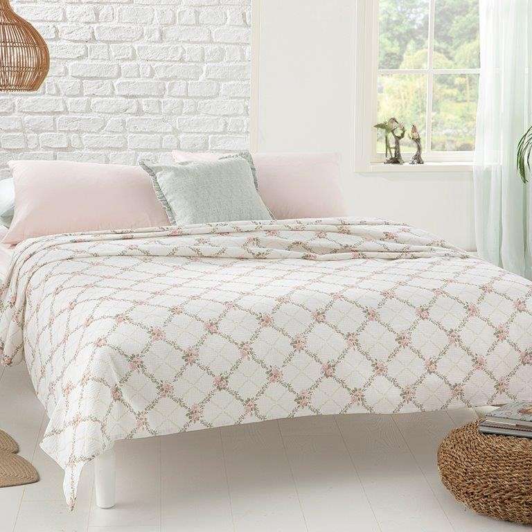 روتختی دو نفره انگلیش هوم مدل Rose Chain سایز 220x200 سانتی‌متر