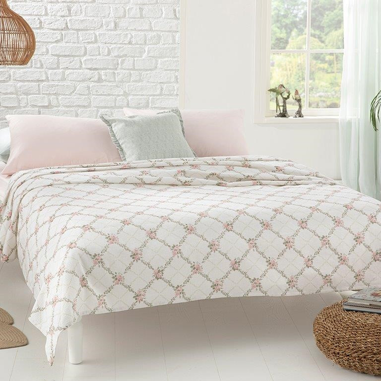 روتختی دو نفره انگلیش هوم مدل Rose Chain سایز 220x200 سانتی‌متر