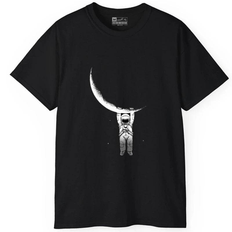 تی شرت آستین کوتاه مردانه پاد آفرین مدل فضانورد کهکشان کد300