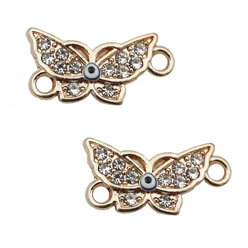 آویز دستبند مدل پروانه نگین دار کد 150 بسته 2 عددی