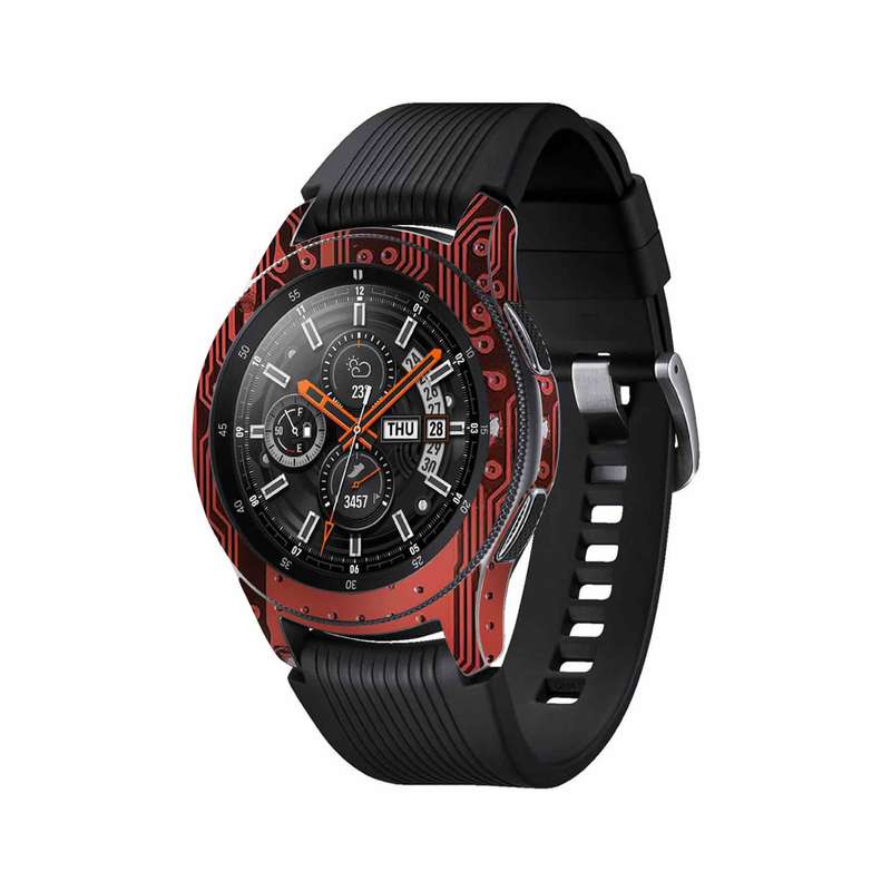 برچسب ماهوت طرح Red-Printed-Circuit-Board مناسب برای ساعت هوشمند سامسونگ Galaxy Watch 46mm