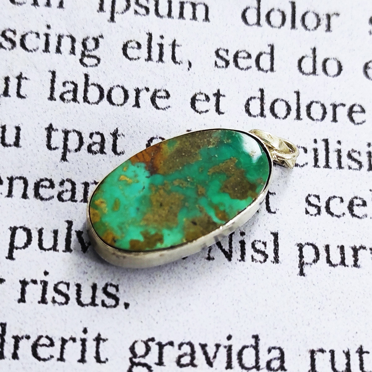 آویز گردنبند نقره زنانه سلین کالا مدل mps-6 فیروزه