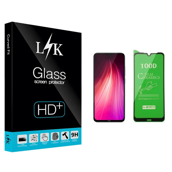 محافظ صفحه نمایش سرامیکی ال کی مدل Hard glass مناسب برای گوشی موبایل شیائومی Redmi Note 8T