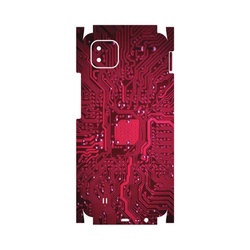 برچسب پوششی ماهوت مدل Red-Printed-Circuit-Board-FullSkin مناسب برای گوشی موبایل ریلمی C11 2021