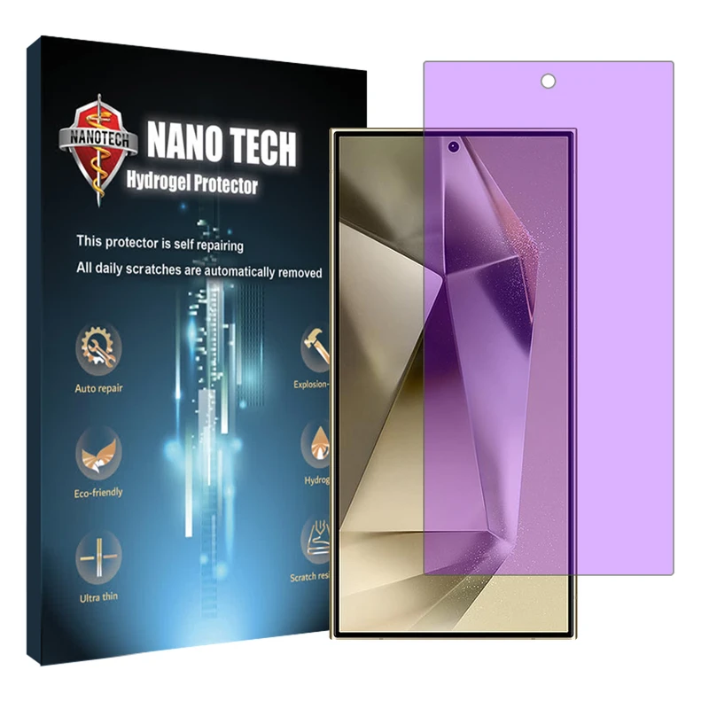 محافظ صفحه نمایش آنتی پرپل نانوتک مدل هیدروژلی مناسب برای گوشی موبایل سامسونگ Galaxy S24 Ultra