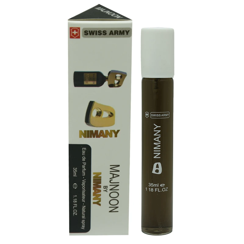 عطر جیبی مردانه سوئیس آرمی مدل مجنون نیمانی حجم 35 میلی لیتر