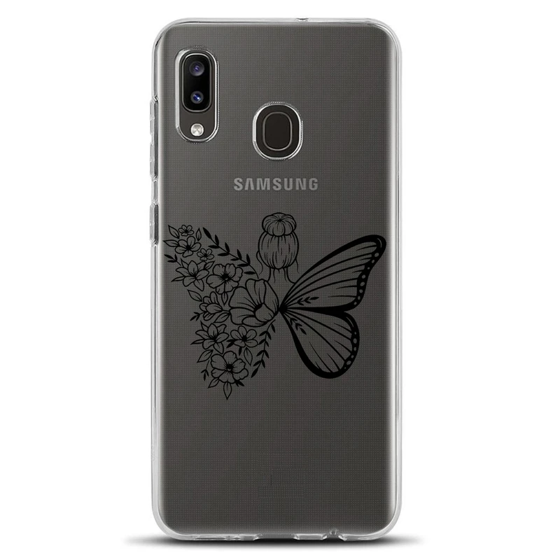کاور مگافون طرح دختر پروانه ای مدل C53-B مناسب برای گوشی موبایل سامسونگ Galaxy A40         