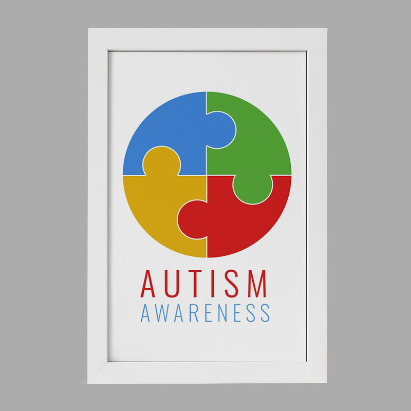 تابلو خندالو مدل اتیسم Autism کد 26728