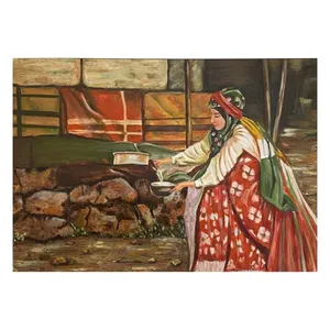 تابلو نقاشی رنگ روغن مدل زن بختیاری