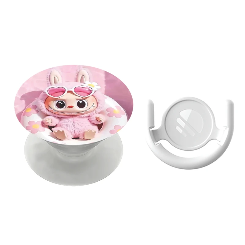 پایه نگهدارنده گوشی موبایل پاپ سوکت مگافون طرح لبوبو مدل 9705 به همراه پاپ کلیپ