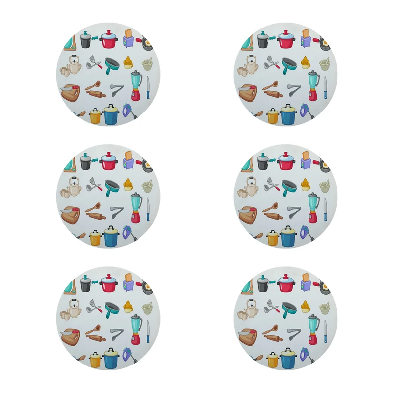 زیر لیوانی طرح آشپزخانه کد 8088  بسته 6 عددی