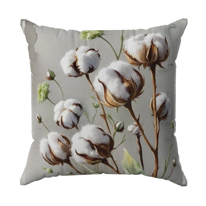 کاور کوسن مدل گل پنبه کد MC211 سایز 45*45 سانتی متر