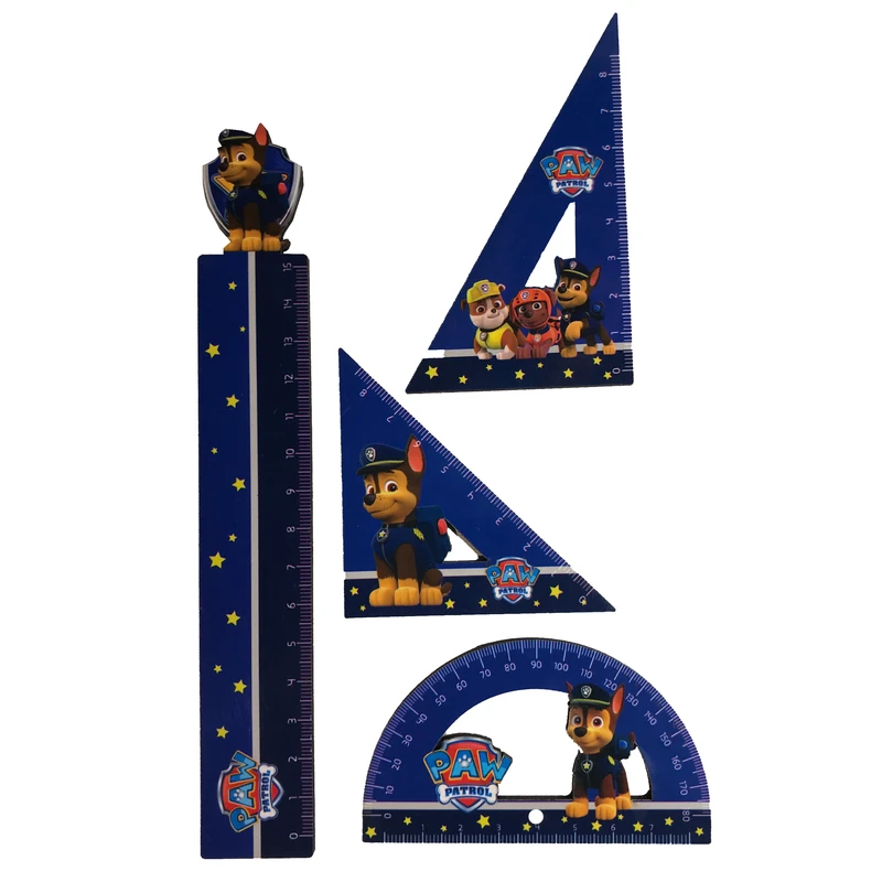 ست خط کش طرح سگ نگهبان کد B4 مجموعه 4 عددی