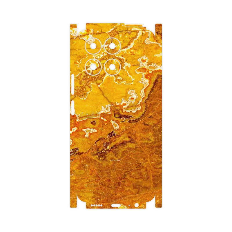 برچسب پوششی ماهوت مدل Gold Marble-FullSkin مناسب برای گوشی موبایل آنر X6a