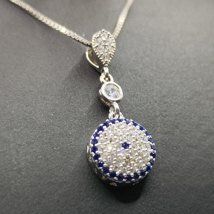 نیم ست نقره زنانه مدل چشم نظر کد 421