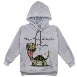 هودی پسرانه مدل لاک پشت کد F192 رنگ طوسی