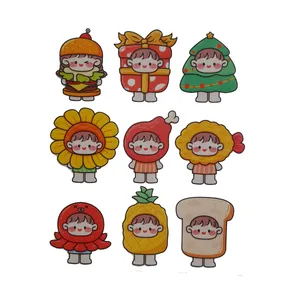 استیکر پارچه و لباس مدل غذا مجموعه 6 عددی