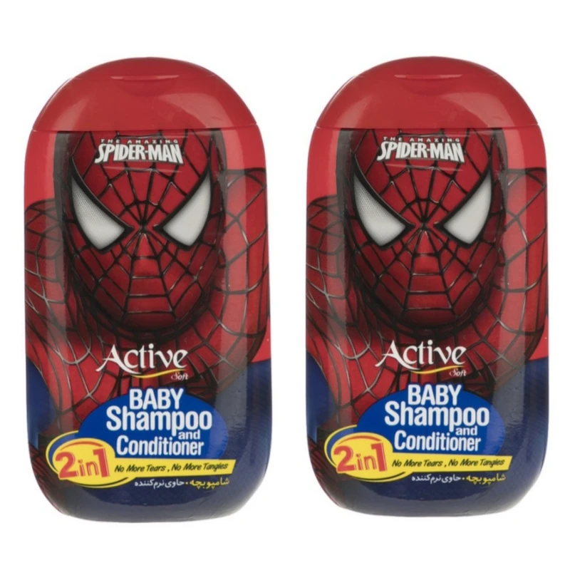 شامپو بچه اکتیو مدل A02 حجم 280 میلی لیتر بسته 2 عددی