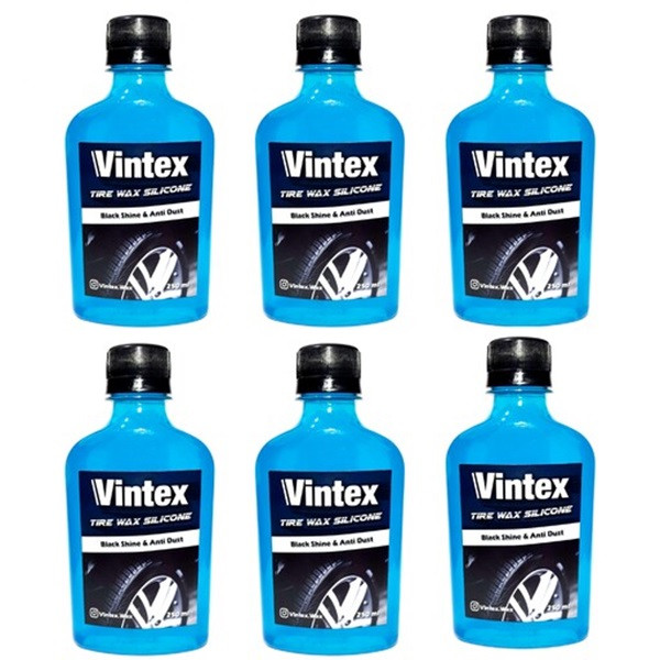 واکس لاستیک خودرو وینتکس مدل های شاین حجم 250 میلی لیتر بسته 6 عددی