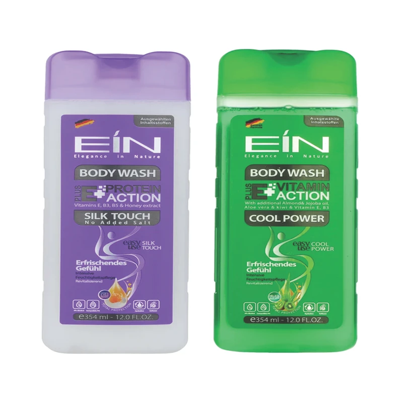 شامپو بدن ای آی ان مدل مدل SILK TOUCH حجم 354 میلی لیتر به همراه مدل COOL POWER حجم 354 میلی لیتر