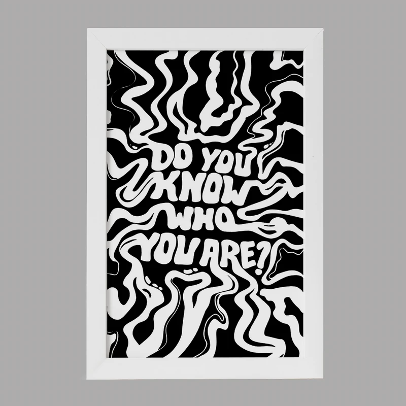 تابلو خندالو مدل Do You Know Who You Are? کد F4074