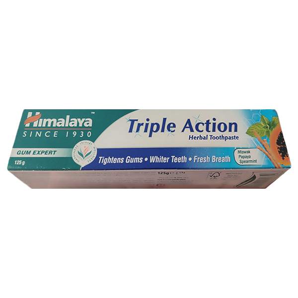 خمیر دندان هیمالیا مدل Triple Action 123 وزن 125 گرم