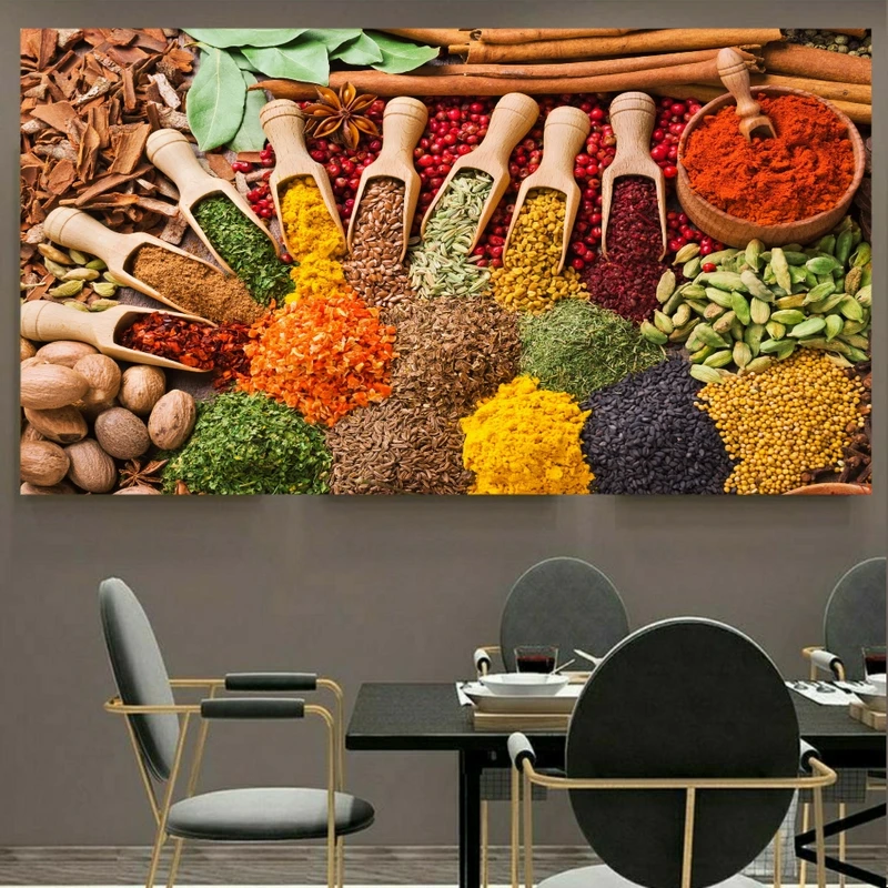 تابلو بوم طرح ادویجات مدل پیمانه ادویه کد SDB1510