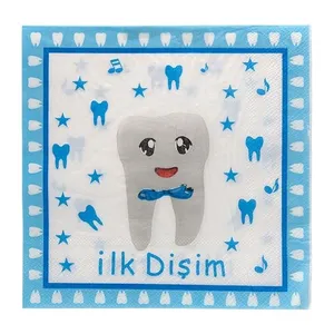دستمال سفره طرح دندان کد H1 بسته 20 عددی