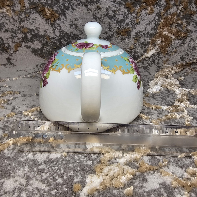 قوری منوچهر چینی مدل گلدار کد 912