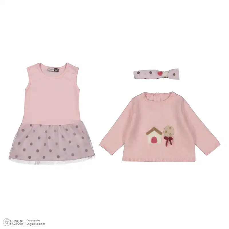 ست 3 تکه لباس نوزادی ایندیگو مدل 140323624