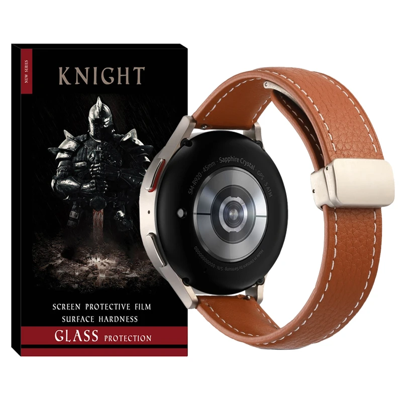 بند نایت مدل MAG Leather KT مناسب برای ساعت هوشمند سامسونگ Galaxy watch 4 40mm / watch 4 44mm / watch 4 Classic 42mm / watch 4 classic 46mm