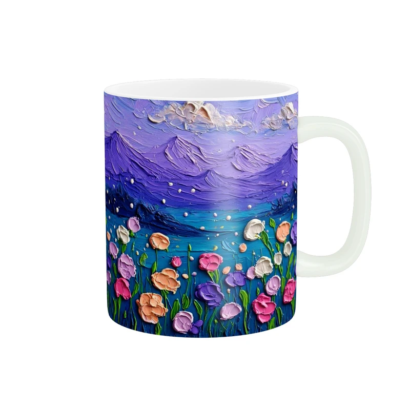 ماگ پاد آفرین مدل نقاشی رنگ روغن کد 159