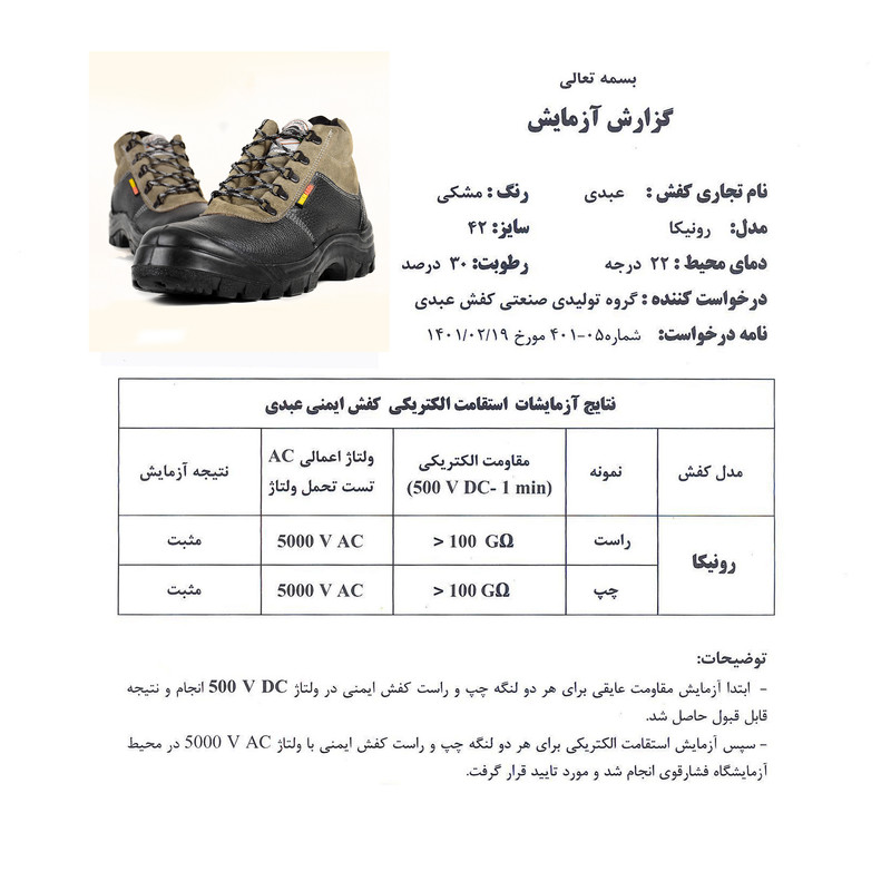 کفش ایمنی عبدی کد GRY.1457