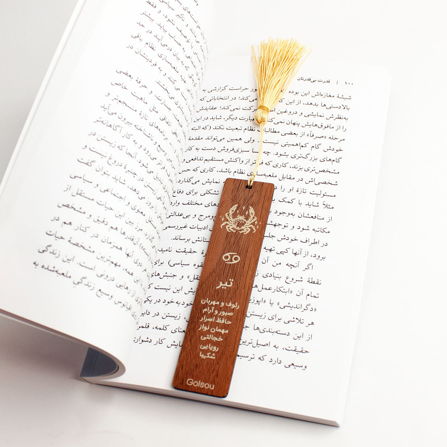 نشانگر کتاب گلسو مدل تیر منگوله دار