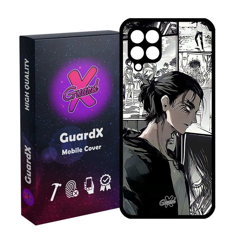 کاور گارد ایکس طرح Eren Yeager Anime مدل Glass10442 مناسب برای گوشی موبایل سامسونگ Galaxy A22 4G