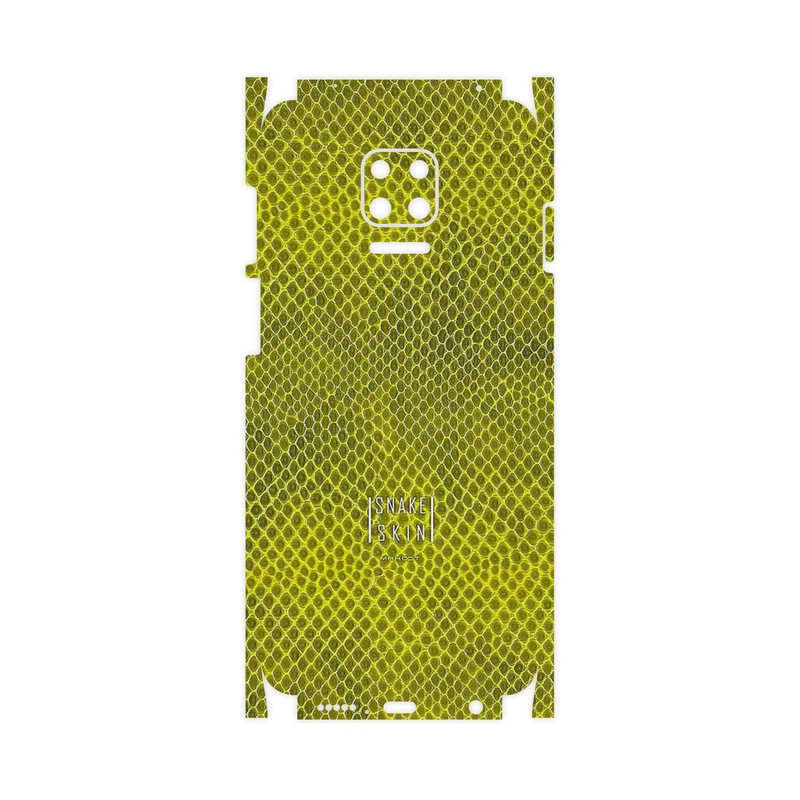 برچسب پوششی ماهوت مدل Yellow Snake Skin-FullSkin مناسب برای گوشی موبایل شیائومی Redmi Note 9S
