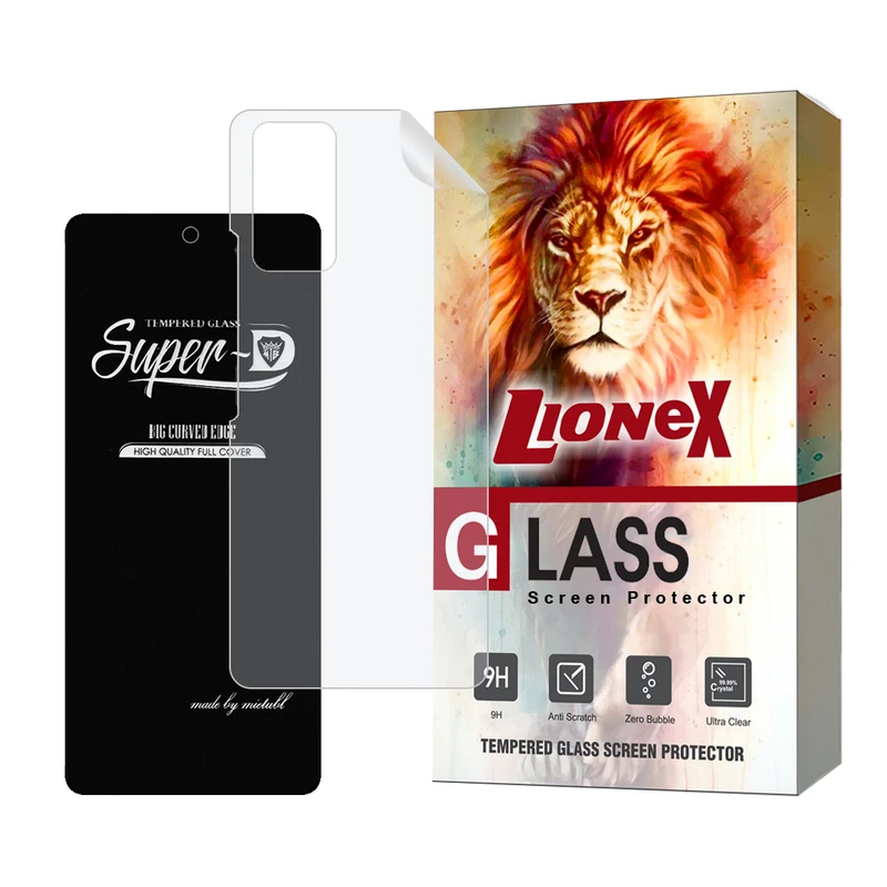 محافظ صفحه نمایش لایونکس مدل SUPNABKLI مناسب برای گوشی موبایل شیائومی Redmi Note 10 Pro 4G / Note 10 Pro Max 4G به همراه محافظ پشت گوشی