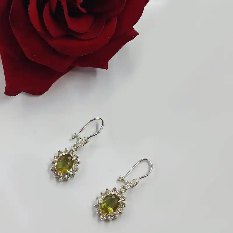 نیم ست نقره زنانه سلین کالا مدل الکساندریت ce-k106