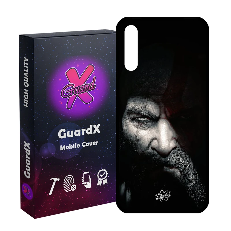 کاور گارد ایکس طرح God of War مدل Glass10418 مناسب برای گوشی موبایل سامسونگ Galaxy A30s/A50/A50s