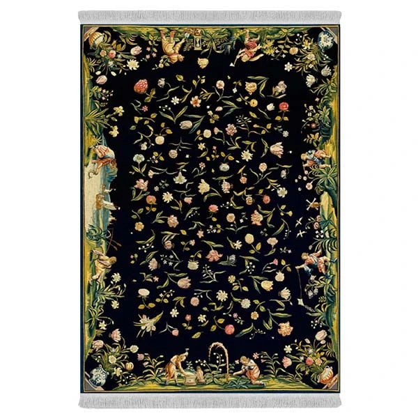 فرش پارچه‌ای دفه مدل فرشینه هازان مخمل کد 061