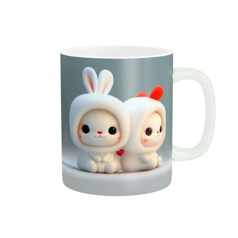 ماگ زیگورات مدل خرگوش ها و قلب کد 2249