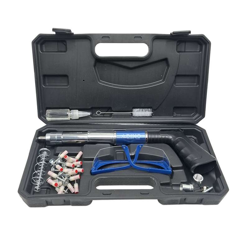 میخ کوب صنعتی دینو مدل Powerful tool سایز 20- 50 میلی متر به همراه 20 عدد میخ چاشنی مجموعه 30 عددی میخ کوب صنعتی دینو مدل Powerful tool سایز 20- 50 میلی متر به همراه 20 عدد میخ چاشنی مجموعه 30 عددی